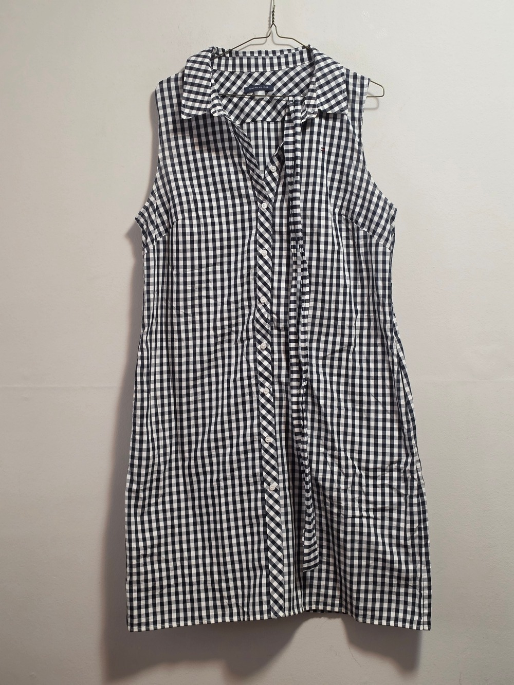 Tommy Hilfiger Navy & White Gingham Button-Front Shirt
